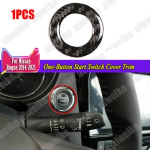 For Nissan X-Trail 2014-20 Real Carbon Fiber One-Button Start Switch Cover Trim - Picture 1 of 9