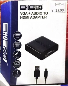 HQ Power Convertisseur VGA + Audio vers HDMI ADAPTER Réf. HQM120C - Photo 1/7