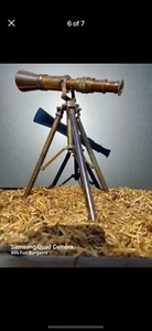 Telescopio antiguo binocular Marin de latón náutico de 18" con soporte para trípode de piso - Imagen 1 de 22