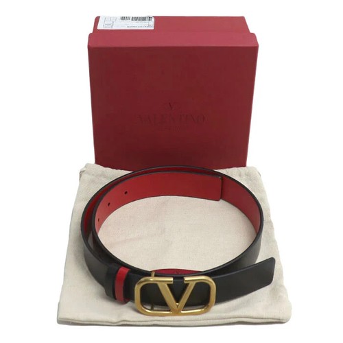 Cintura Valentino Garavani VLogo Reversibile Nero Rosso ZW2T0T15ZFR Con Scatola Autentica