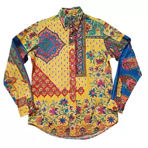 Ralph Lauren Shirt Mens M Multicolor Floral Custom Fit Button Up Long Sleeve - Picture 1 of 14