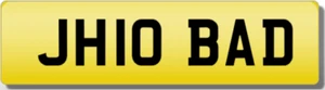 JH JHO BADBOY BAD A$$ privates geschätztes Kennzeichen - Bild 1 von 1