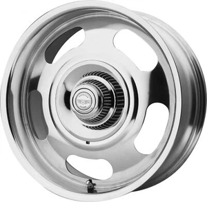 17" American Racing Vintage VN506 17x7 5x4.75 5x5 Polished Wheel 0mm Rim - Picture 1 of 8