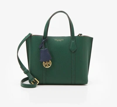 NWT TORY BURCH Perry Small Leather Satchel Crossbody Shoulder Bag Norwood Green - Image 1 of 4