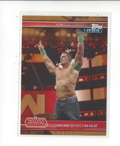 2019 Topps WWE Road to WrestleMania Bronze #24 John Cena Defeats Finn Balor 