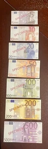 🔍2001 EURO SPECIMEN COPY FACSIMILE BANKNOTES UNCIRCULATED🔍 - Picture 1 of 2