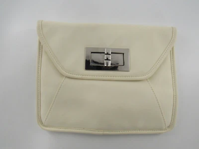 Bolso sin asas Apt 9 marfil crema sobre liso con bloqueo giratorio herrajes plateados Foto 1 de 4