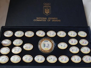 Juegos Olímpicos 2023 Cracovia III Juegos Europeos Ucrania NOC Set 26 pin insignia - Imagen 1 de 6