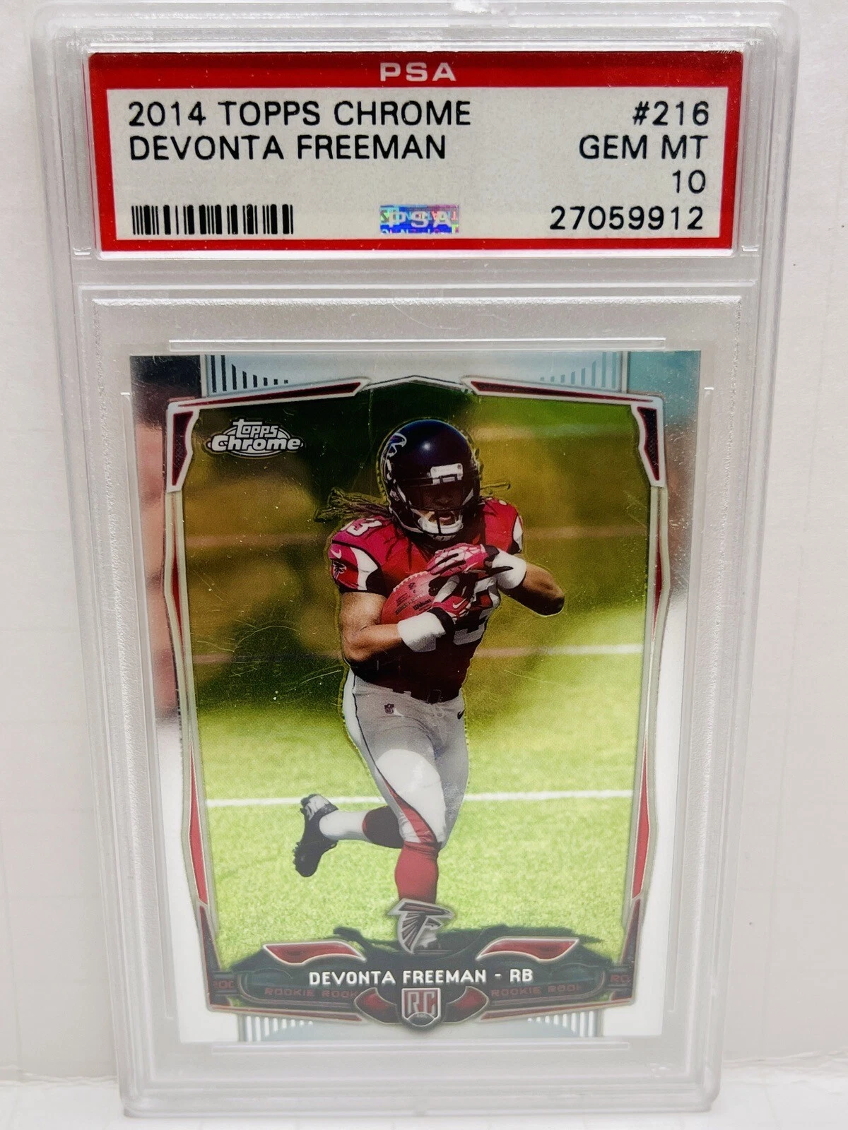 2014 Topps Chrome #216 Rookie RC Devonta Freeman Falcons PSA 10