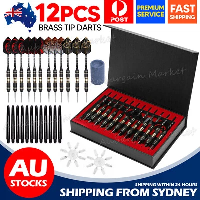 12X Professional Tip Dart Set Aluminum Needle Slim Barrel with Shaft Flight Gift - image 1 of 4