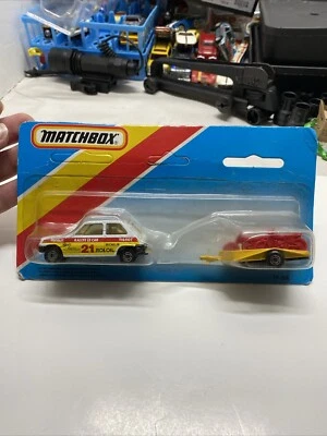 Remolque Matchbox Hitch 'N Haul (ultra raro) Renault y motocicleta Foto 1 de 4
