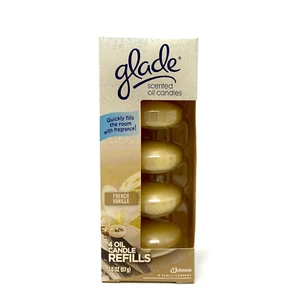 SC Johnson Glade 4 Scented Oil Candle Refills in French Vanilla Fragrance 2.0 Oz - Picture 1 of 6