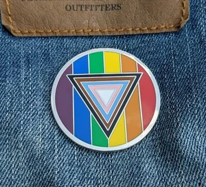 Safe Space Progress Pride Flag LGBTQ POC Transgender Flag Enamel Pin - Picture 1 of 2