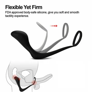 Prostate Massager Anal Butt Plug Penis Cock Ring Couple Sex Toys For Men Women  - Picture 1 of 11