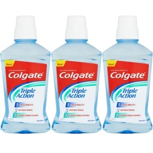 Colgate Triple Action Mild Mint Mouthwash 500ml X 3 - Picture 1 of 6