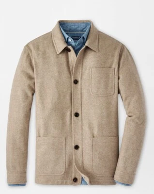 Новый PETER MILLAR гольф L/S CROWN CRAFTED ремесленник кашемир Chore пальто, средний, джут - Изображение 1 из 4