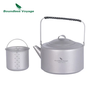 Titanium Teapot with Filter Lightweight Kettle for Outdoor Camping Backpacking - Picture 1 of 14