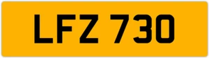 LFZ 730 L 3x3 DATELESS PRIVATE NUMBER PLATE LEE LOU LUKE LUCY LEO LISA LIAM LEN - Picture 1 of 1