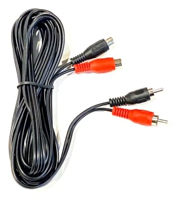 12ft. 2 x Male to Female RCA Stereo Phono Extension Cable for Auxiliary Input - Image 1 of 2