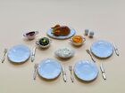 Dolls house Dinner set with food