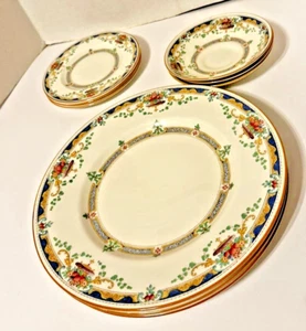 ROYAL DOULTON THE LORETTE  3 DINNER PLATEs 10 1/2" 3 B& B Plates, 3 Saucers - Bild 1 von 12