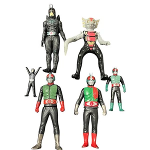 Bandai Masked Kamen Rider × Kaijin Soft Vinyl Figure Set di 6 Usate - Foto 1 di 13