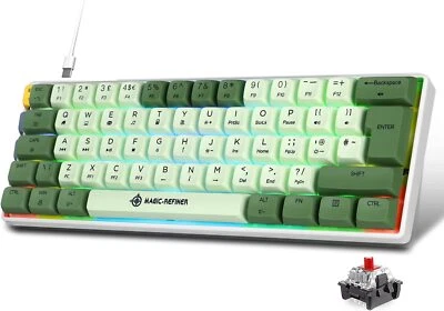 60% Wired Mechanical Keyboard Mixed Color,PBT Dye-Sub XDA Keycaps,RGB for Gamers - Image 1 of 4