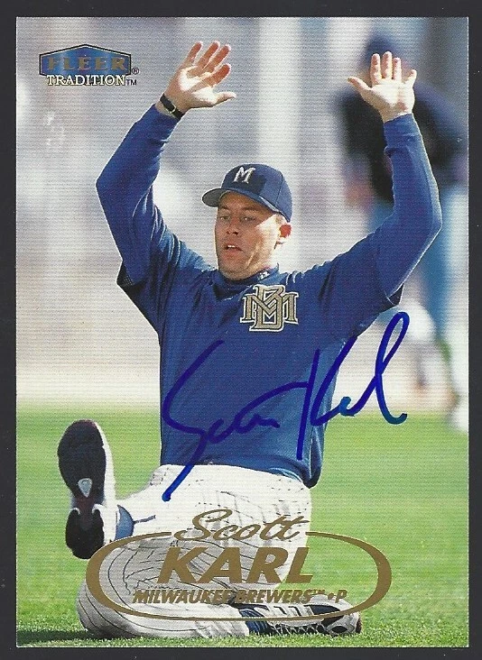 1998 Fleer Tradition Baseball #426 Scott Karl IP autograph signed card - Image 1 of 1