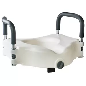 RIALZO WC CON BRACCIOLI ESTRAIBILI ALZAWATER DISABILI ANZIANI SOLLEVATORE WC - Foto 1 di 6