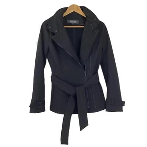 Kenneth Cole Reaction Collection Black Utility Style Short Trench Coat UK XS - Picture 1 of 9