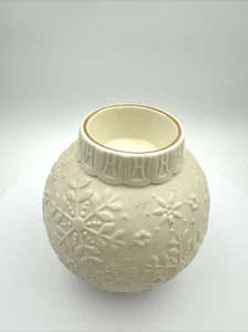 Lenox Candelabro Votivo Navidad Ornamental Resplandor Copo de Nieve Porcelana Invierno - Imagen 1 de 6