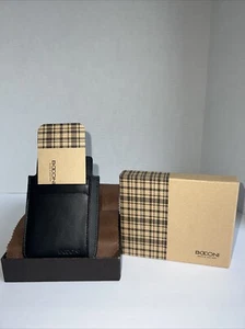 Boconi Bags & Leather iSheath Mobile Wallet Collin’s Calf Black W/Green Plaid - Picture 1 of 10