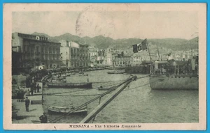 Messina Via Vittorio Emanuele Anno 1917 FP cartolina vintage postcard MA2085 - Picture 1 of 2