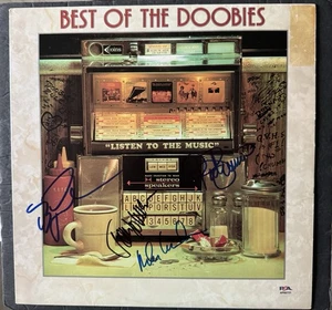 The Doobie Brothers Signed Vinyl Michael McDonald +3 The Best Of PSA/DNA COA - Picture 1 of 5