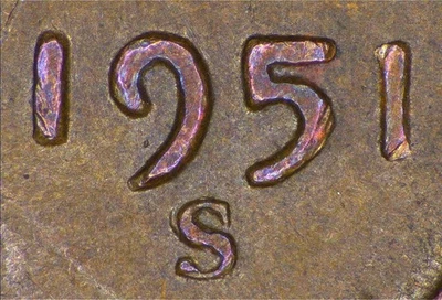 1951S Lincoln Re-Punched Mintmark ( N/W) - Image 1 of 3