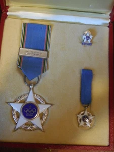 Estrella al mérito del CONI de plata con lindo y distintivo - Picture 1 of 2