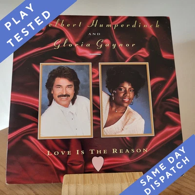 Engelbert Humperdinck & Gloria Gaynor – Love Is The Reason - 7" Vinyl- VG+ - Image 1 of 4