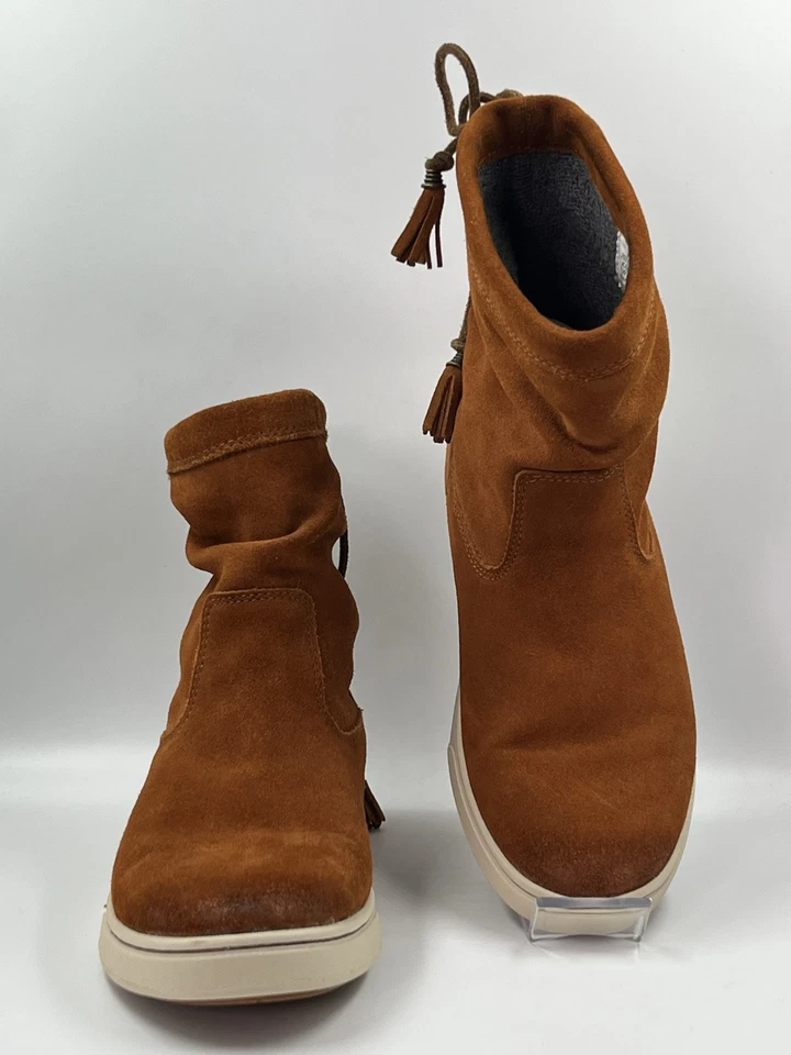 Women’s Olukai Kapa Moe Bootie US Size 9M In Burnt Amber Brown Suede Moccasin - Image 1 of 4