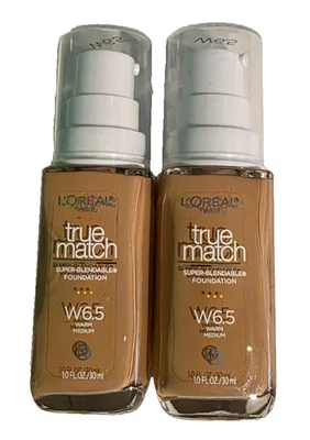 L'Oreal True Match Foundation ~ W6.5 Warm Medium 1 FL OZ PACK OF 2 - Image 1 of 4