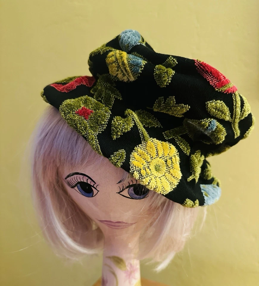 Sombrero SUZI B Vintage Mod Flor Disco Años 60 Era Woodstock Foto 1 de 4