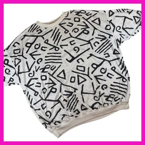 Vintage 80s 90s Currants Jeri-Jo Abstract Print Oversized Shirt Retro - Picture 1 of 9