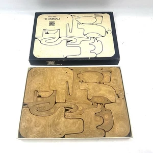 Gioco Didattico Puzzle vintage Danese Milano Design Enzo Mari 16 animali '70 box - Imagen 1 de 16