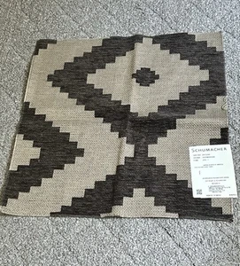 Schumacher Fabric Sample Remnant Vail Chenille Java 16x15.5” Geometric Crafts - Picture 1 of 14