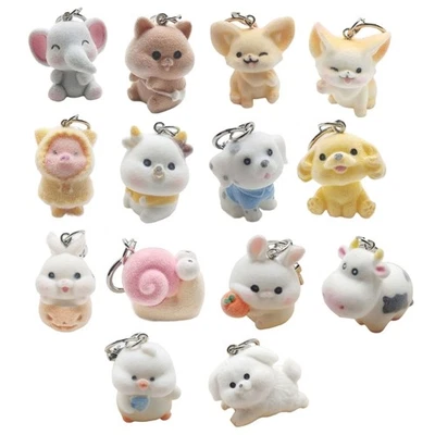 Elegant 3D Flocking Animal Keychain for Ladies Unique Designed Car Key Chain - Image 1 of 4