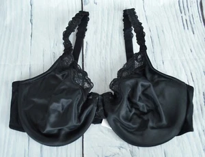 Breezies Women's Seamless Minimizing Underwire Bra with Lace Inset Black 34B - Picture 1 of 6