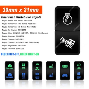 Dual Push Switch Button Fog Lights For Toyota Hilux w/ Wire(AIR compress&OFF) - Picture 1 of 10