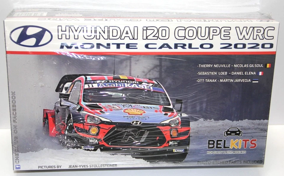 BELKITS 1:24 KIT AUTO HYUNDAI I20 COUPE WRC RALLY MONTE CARLO 2020 BEL-021 - Immagine 1 di 1
