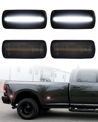 For 10-18 Dodge RAM 2500 3500 Dually Bed 4x LED Fender Side Marker Lights Lamps - Image 1 of 4