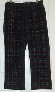 Men's Navy, Burgundy & White Croft & Barrow Plaid Lounge/Sleep Pants Size XL - Picture 1 of 4