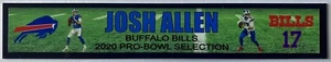 JOSH ALLEN  BUFFALO BILLS   FULL COLOR NAME PLATE - Picture 1 of 1